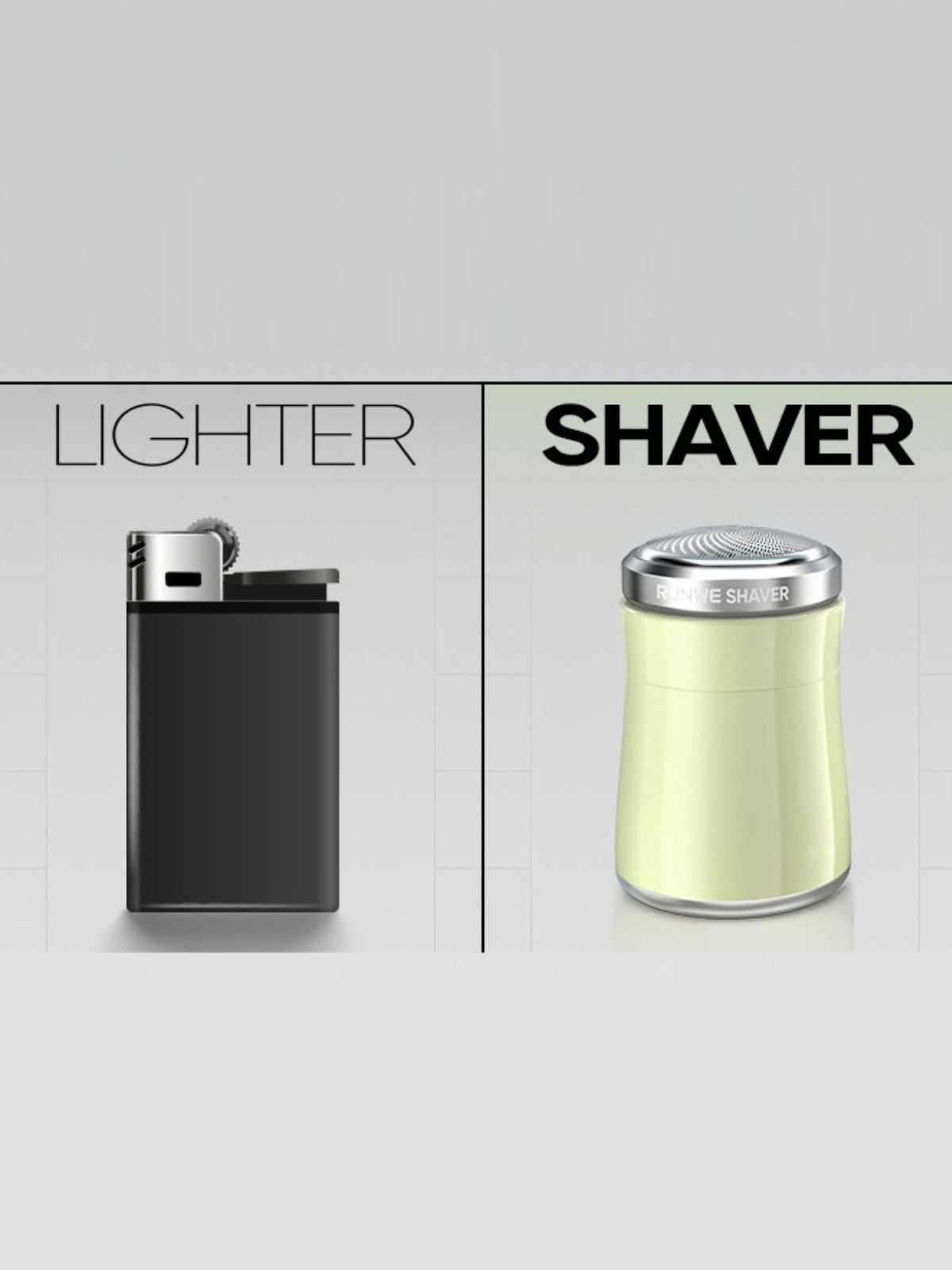 Compact shaver top view