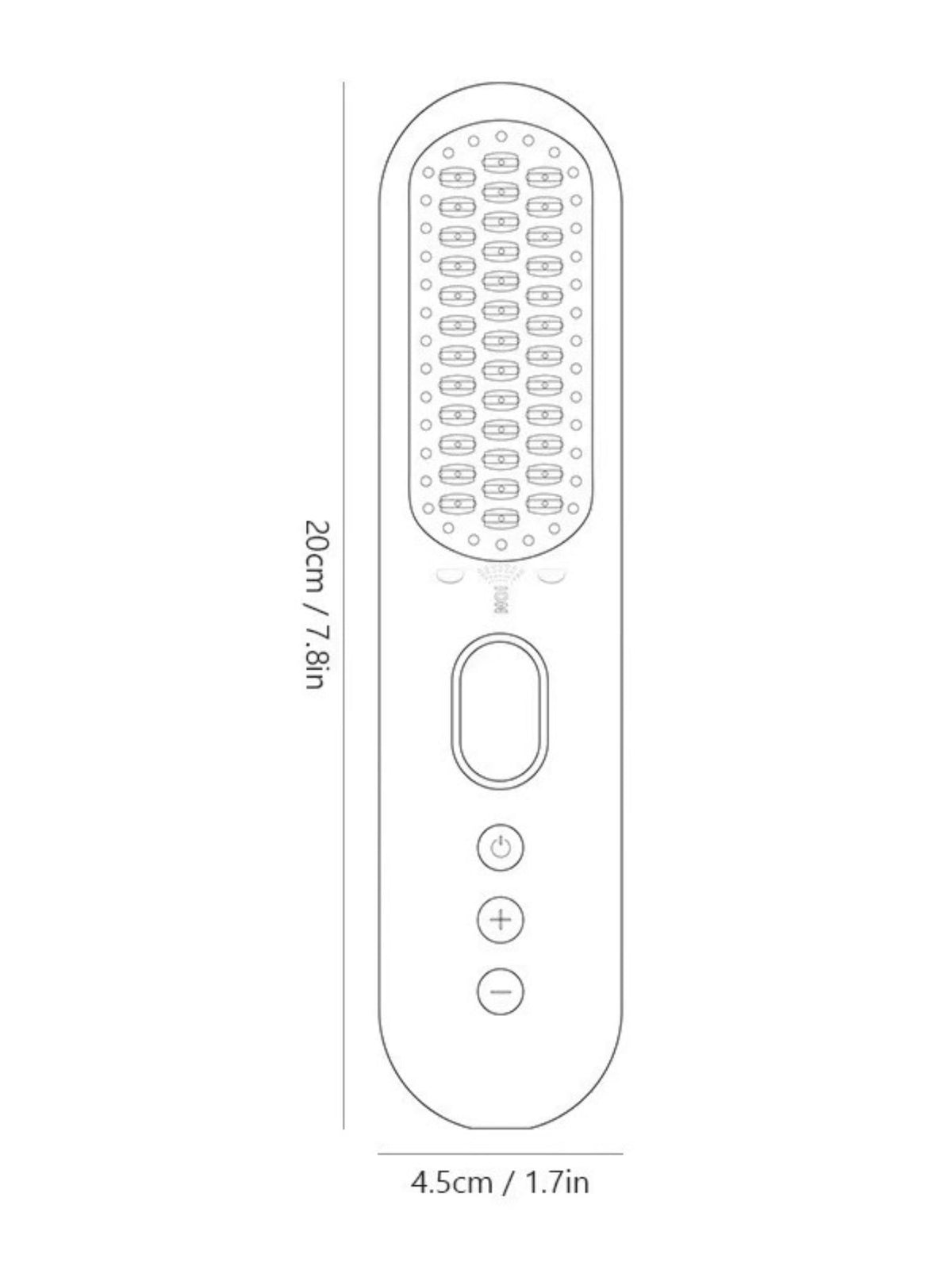 Comb straightening hair strand