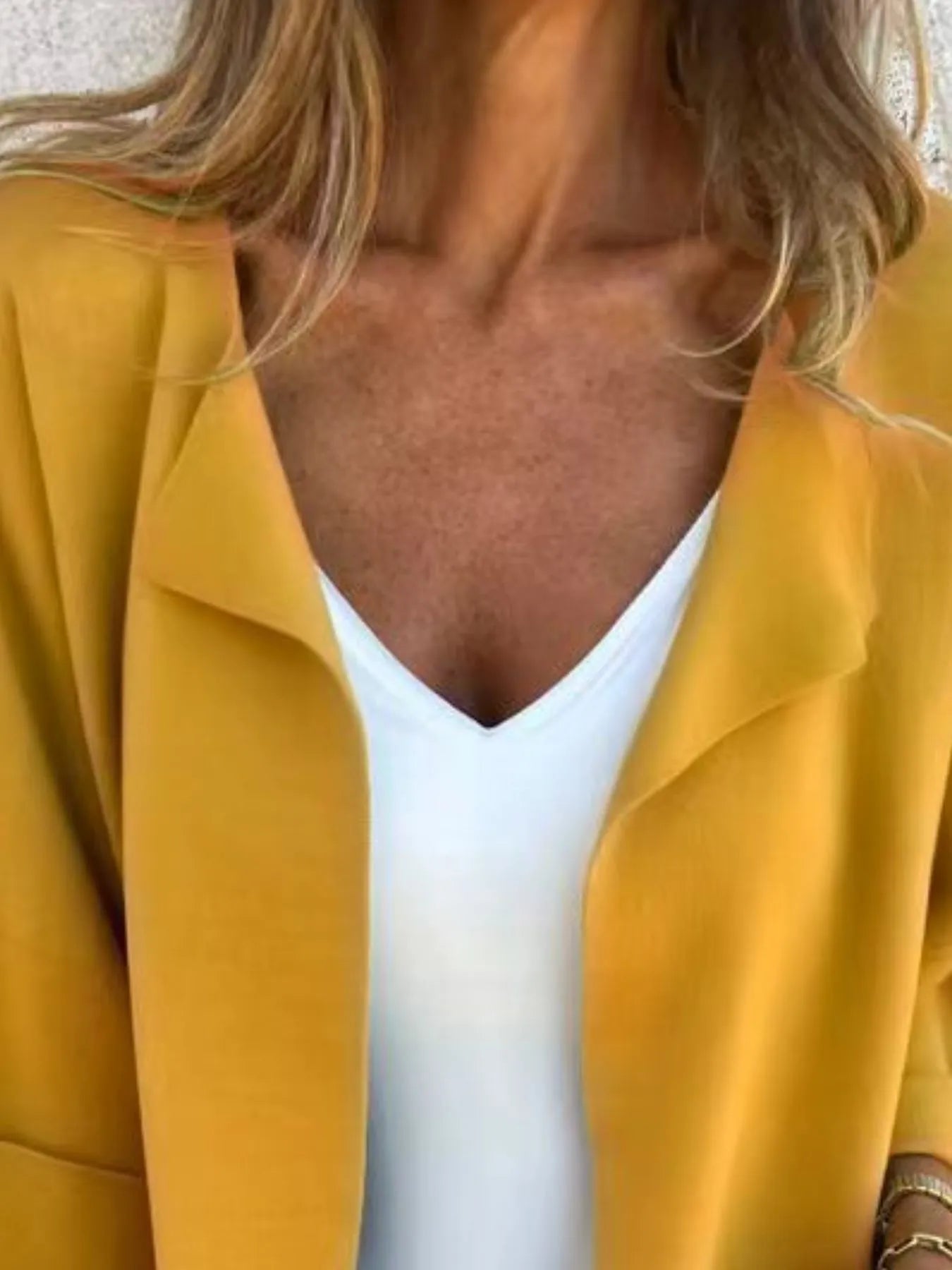 Full Size Open Front 3/4 Sleeve Cardigan Plus Size - Fashorio