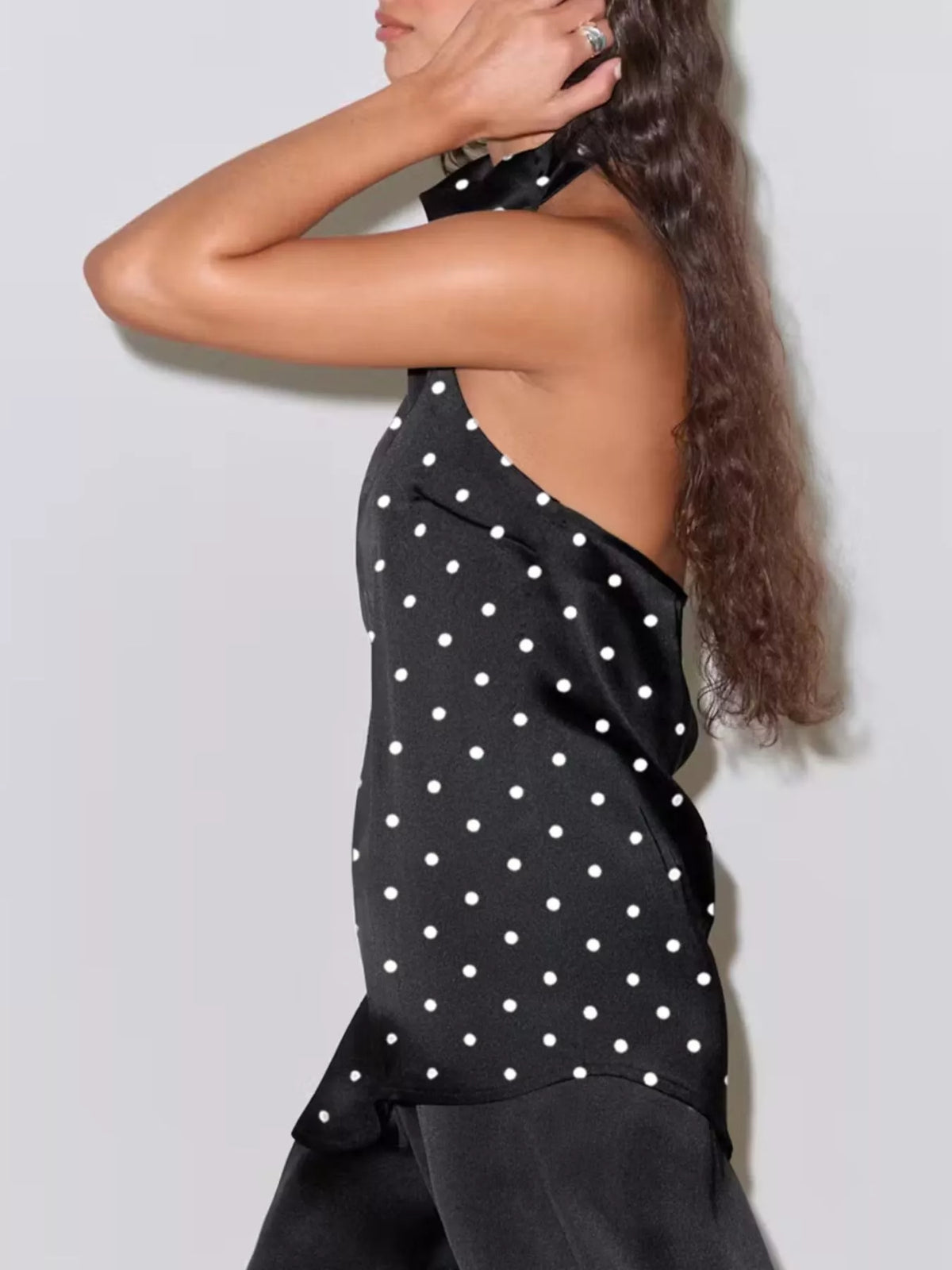 Halter top styled with denim for a summer day