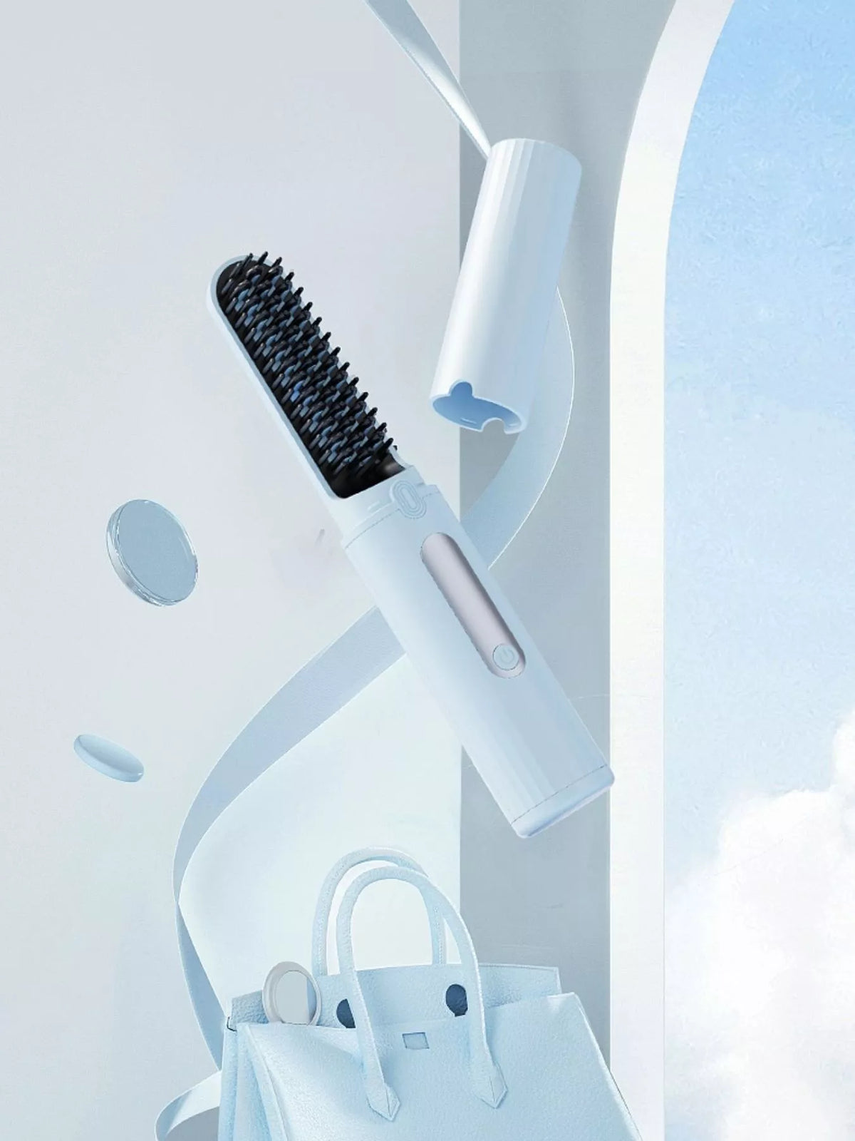 Straightening comb styling hair