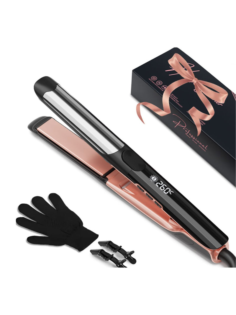 Adjustable temperature hair straightener front view