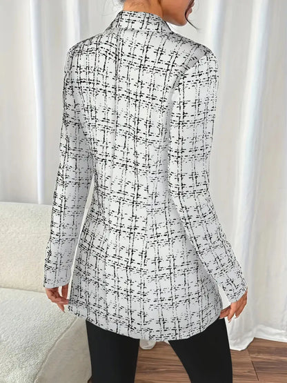 Tweed Double-Breasted Blazer - Fashorio