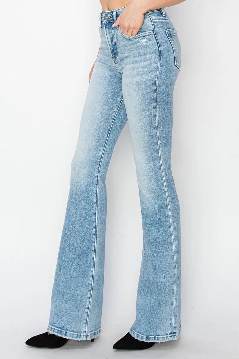 RISEN High Rise Bootcut Jeans - Fashorio