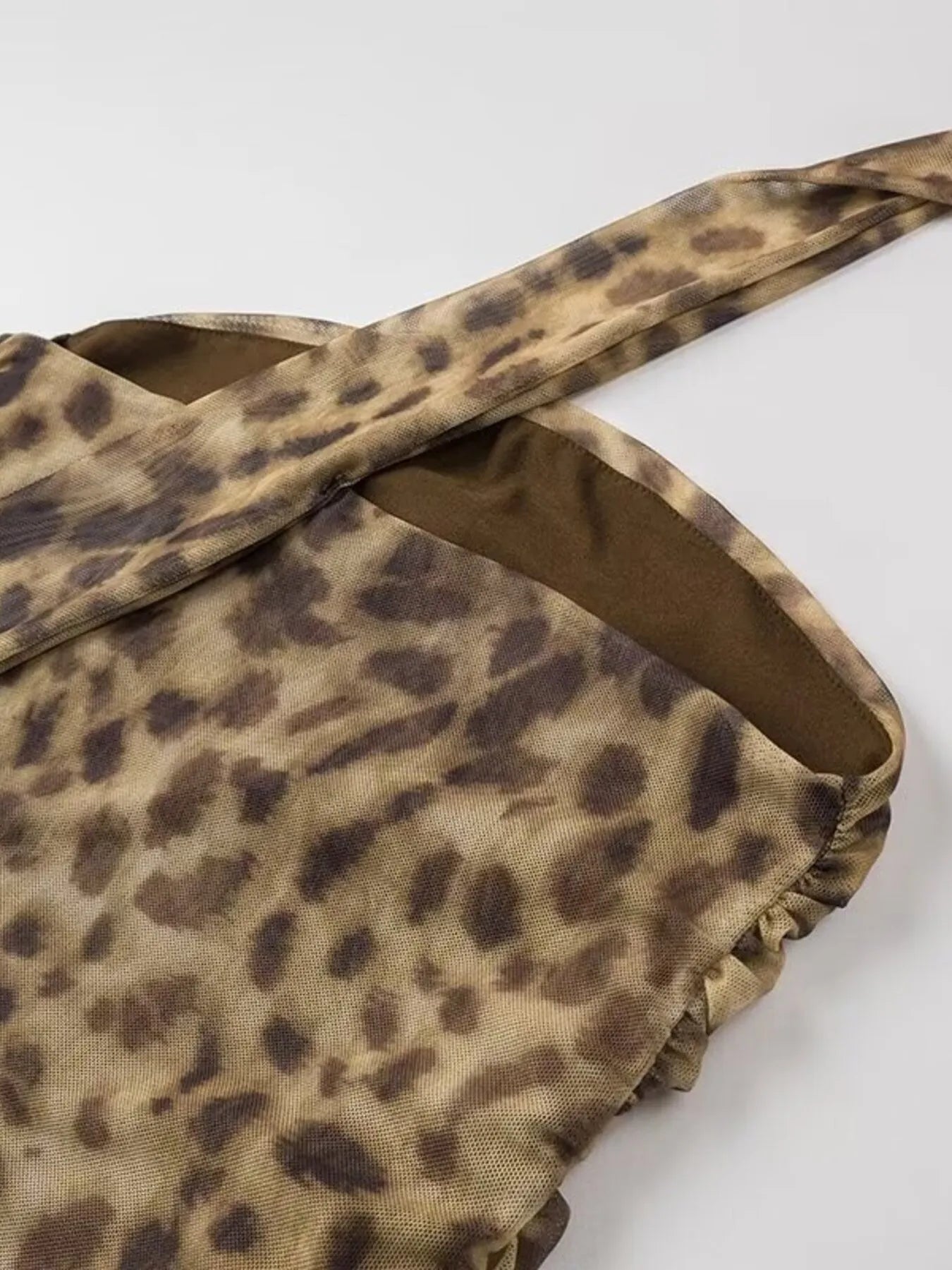 Ruched Leopard Print Tube Top - Fashorio