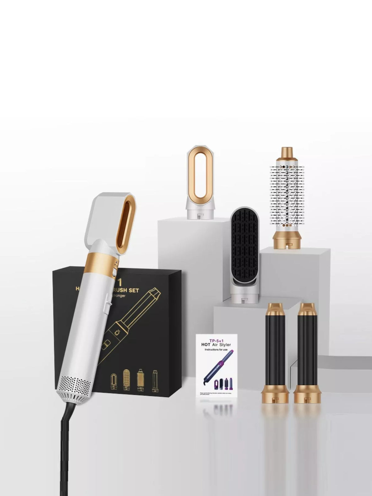 5 in 1 interchangeable hot air brush main view