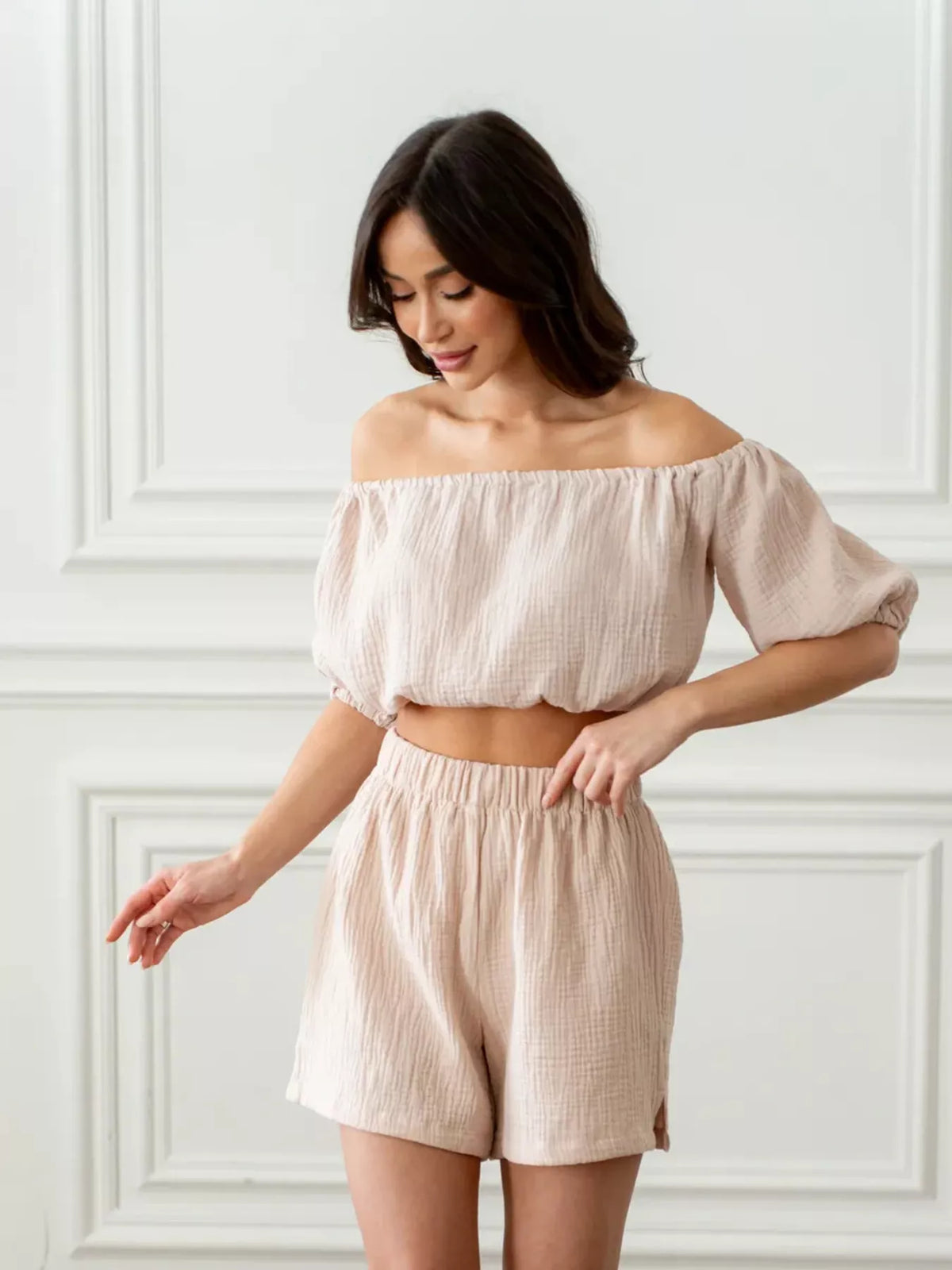 Two piece off shoulder set view