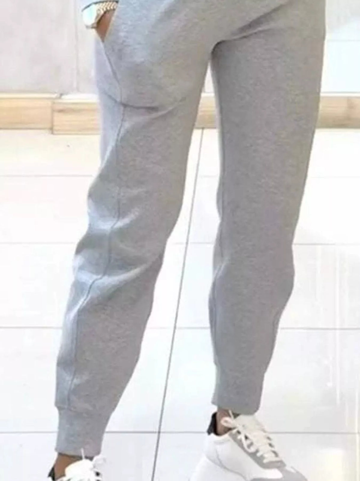 Casual Chic Cropped Sweatshirt and Jogger Set, view 15