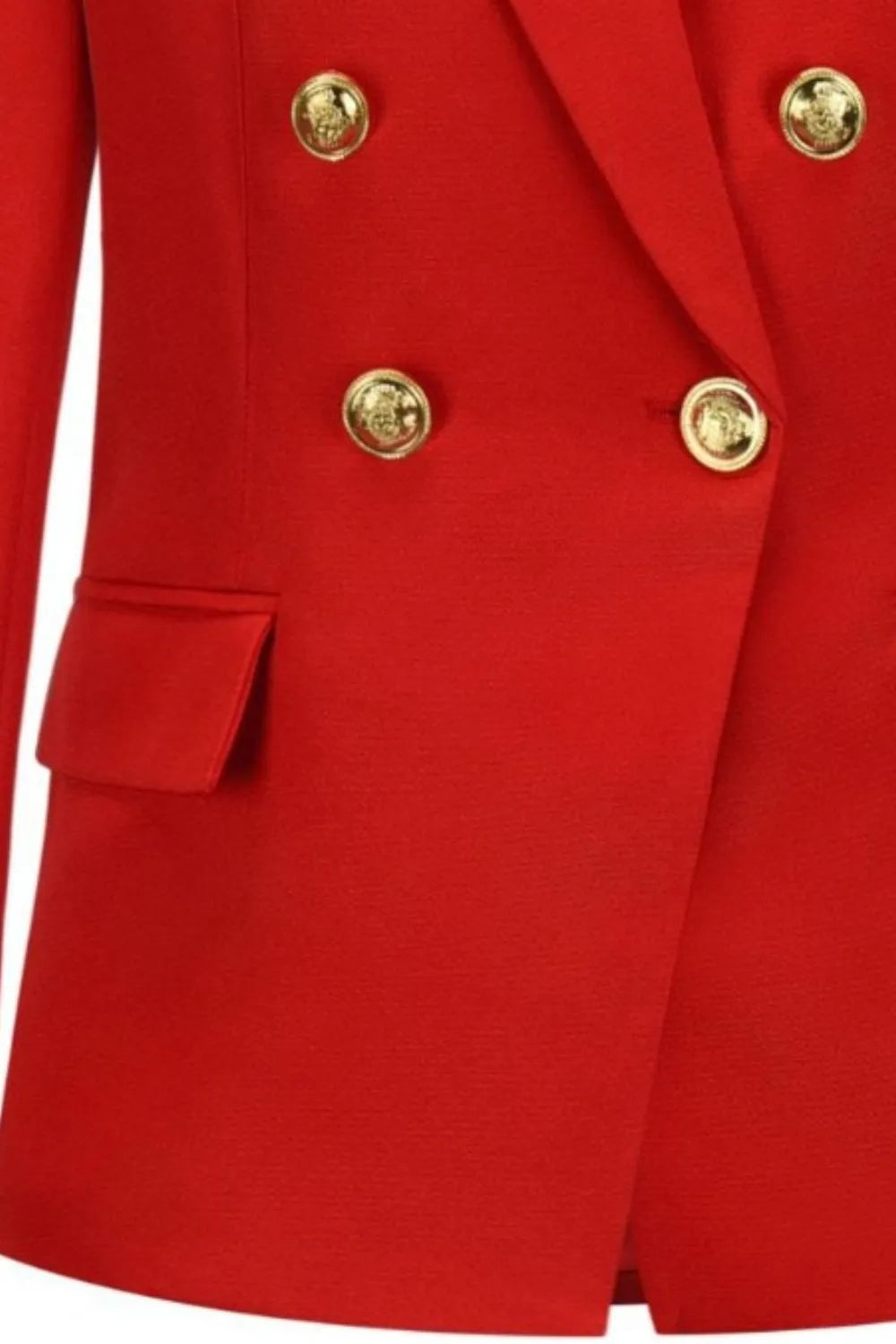 Lapel Collar Long Sleeve Blazer - Fashorio