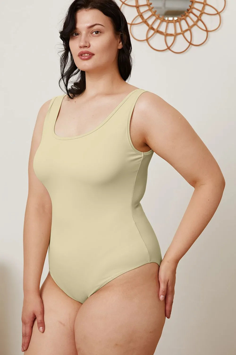 Back view of the sleeveless bodysuit