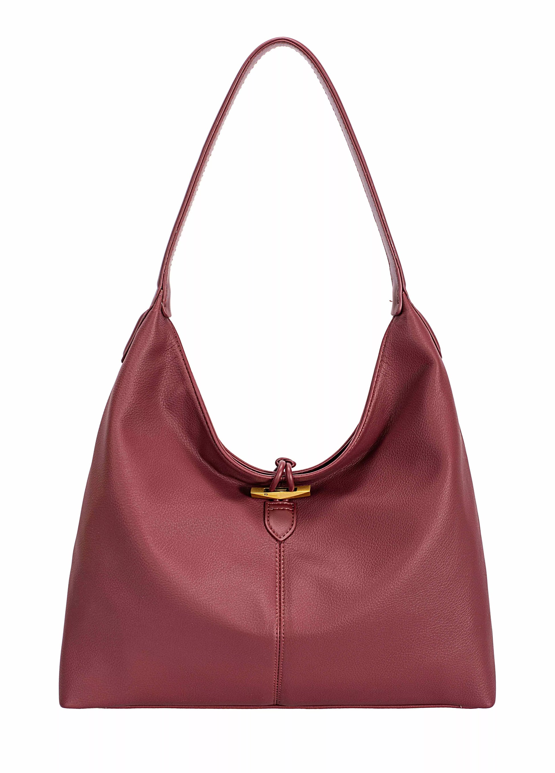 David Jones Classic Leather Shoulder Bag WINDSOR WINE One Size - Fashorio