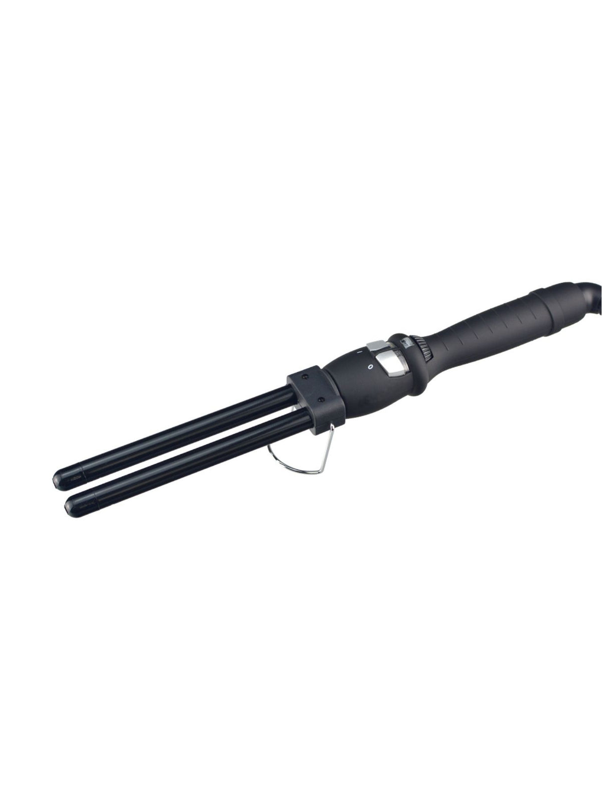 Curling iron in use curling hair