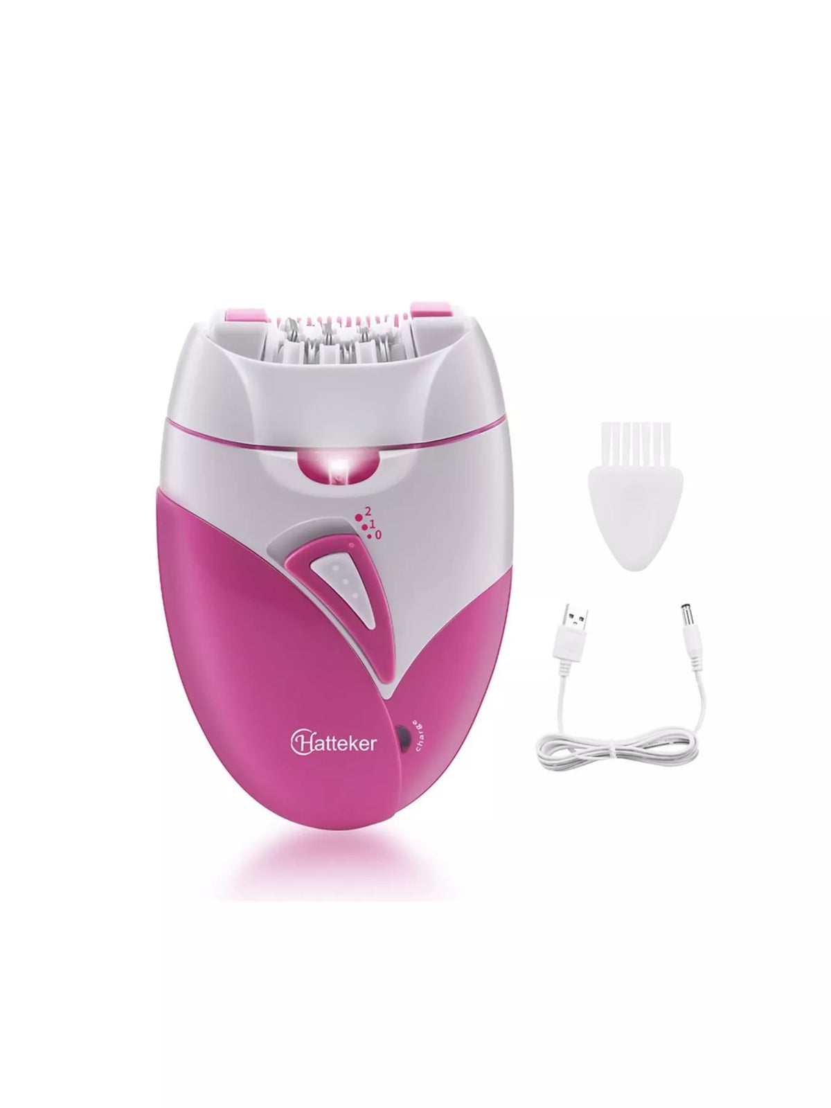 Epilator being used on leg