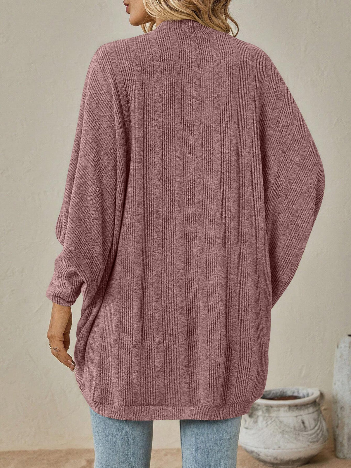 Batwing cardigan sleeve detail