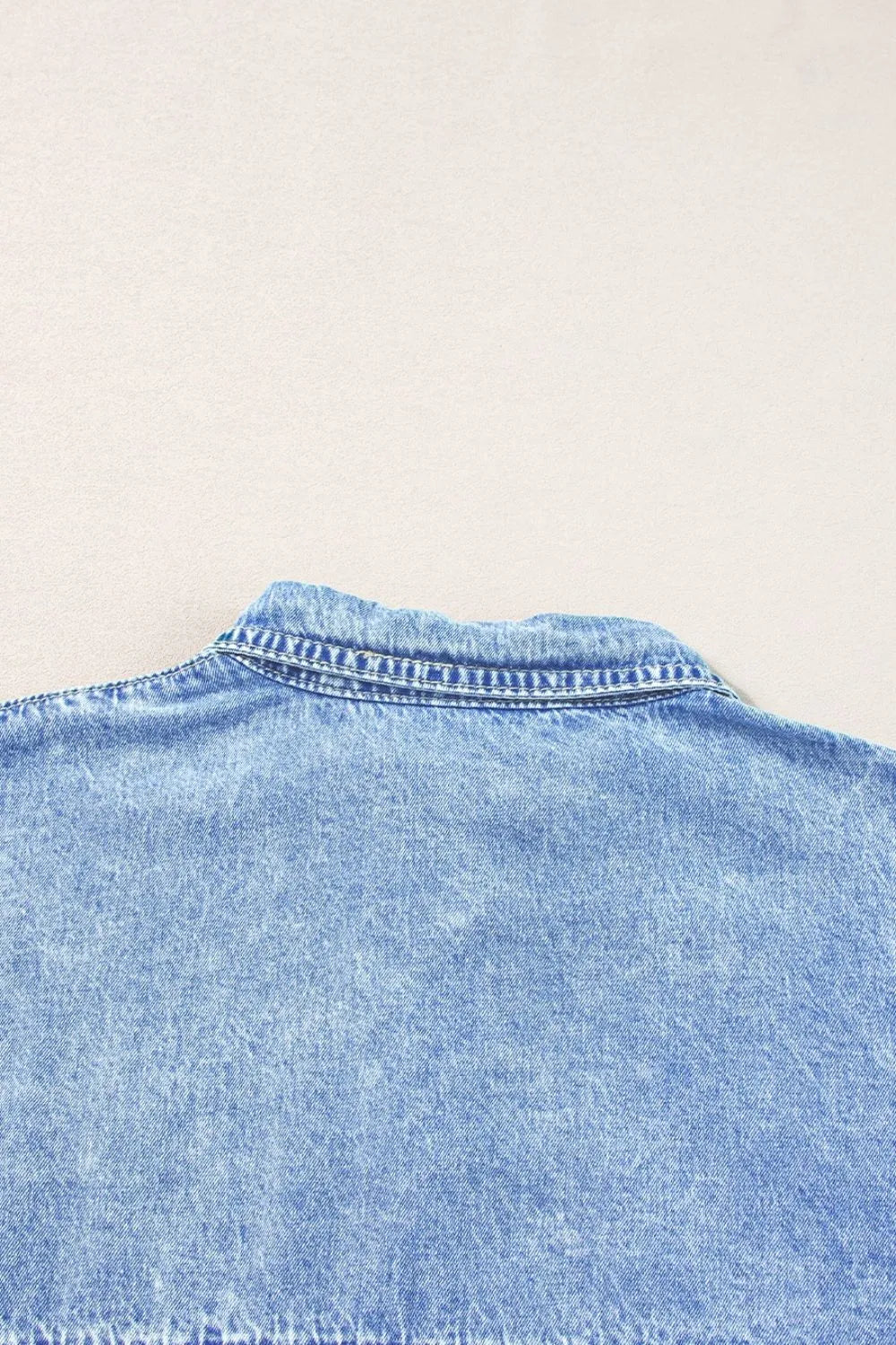 Oversized Button Down Denim Shirt Dress - Fashorio