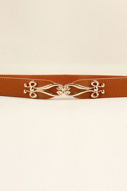 Alloy Buckle Elastic Belt - Fashorio