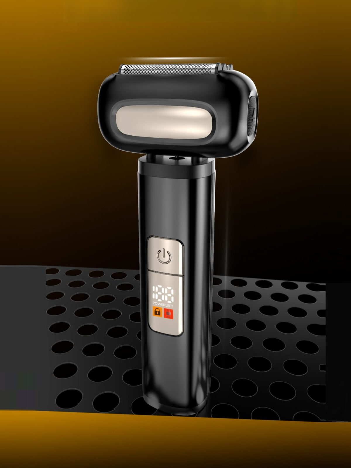 Foil shaver digital display close up