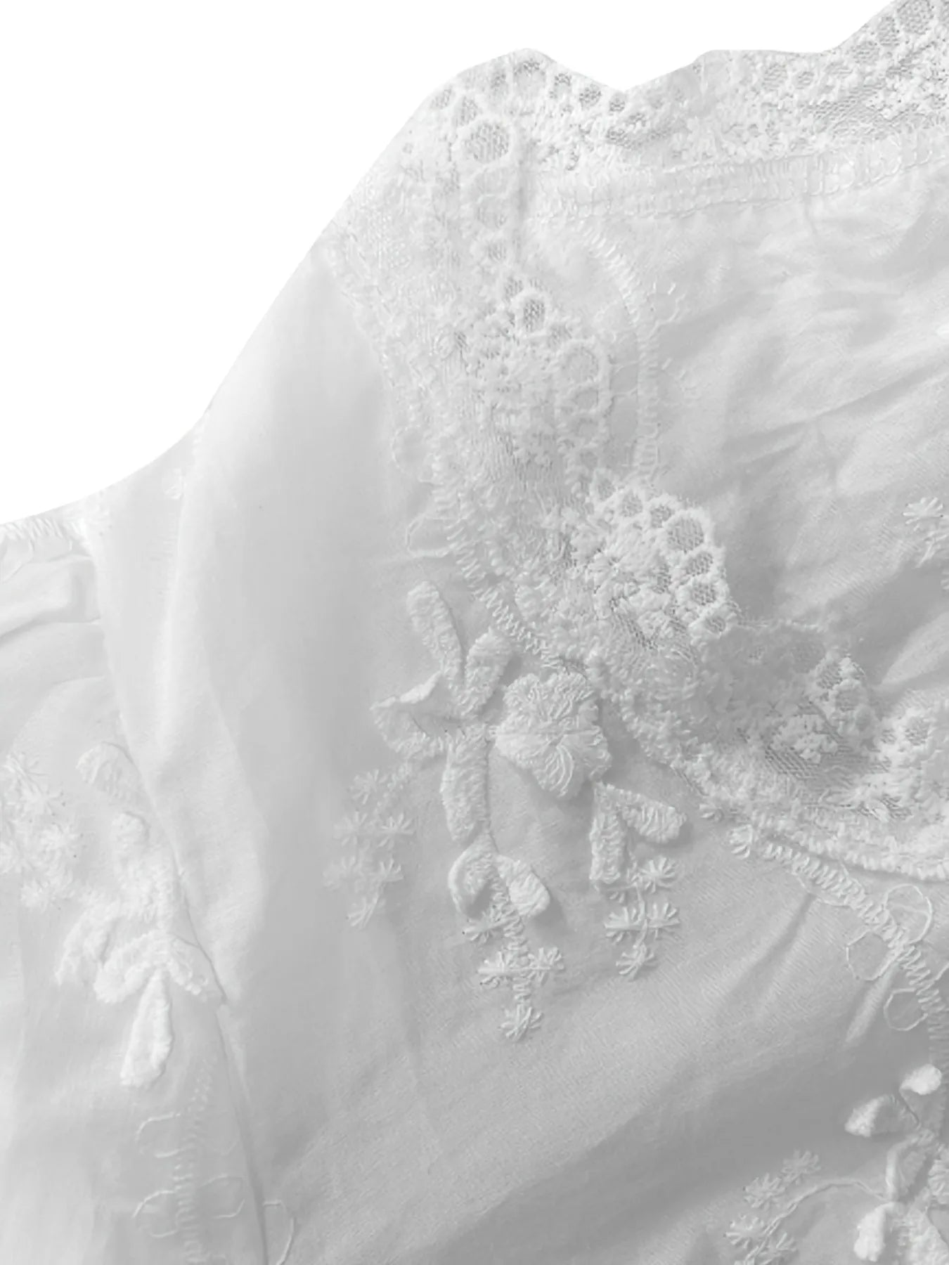 Lace Detail Button Up Shirt - Fashorio