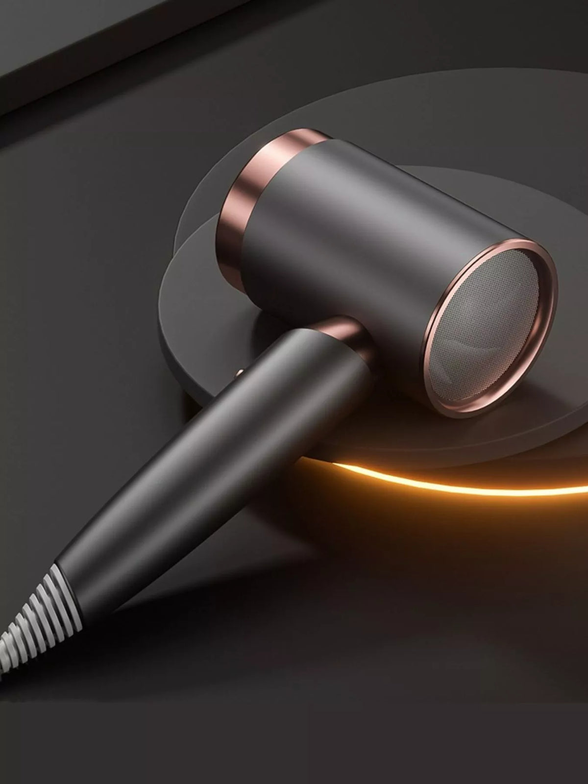 Hair dryer in dark gray color