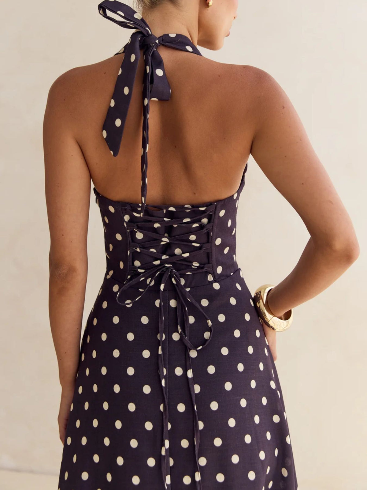 Floral halter neck maxi dress view 30