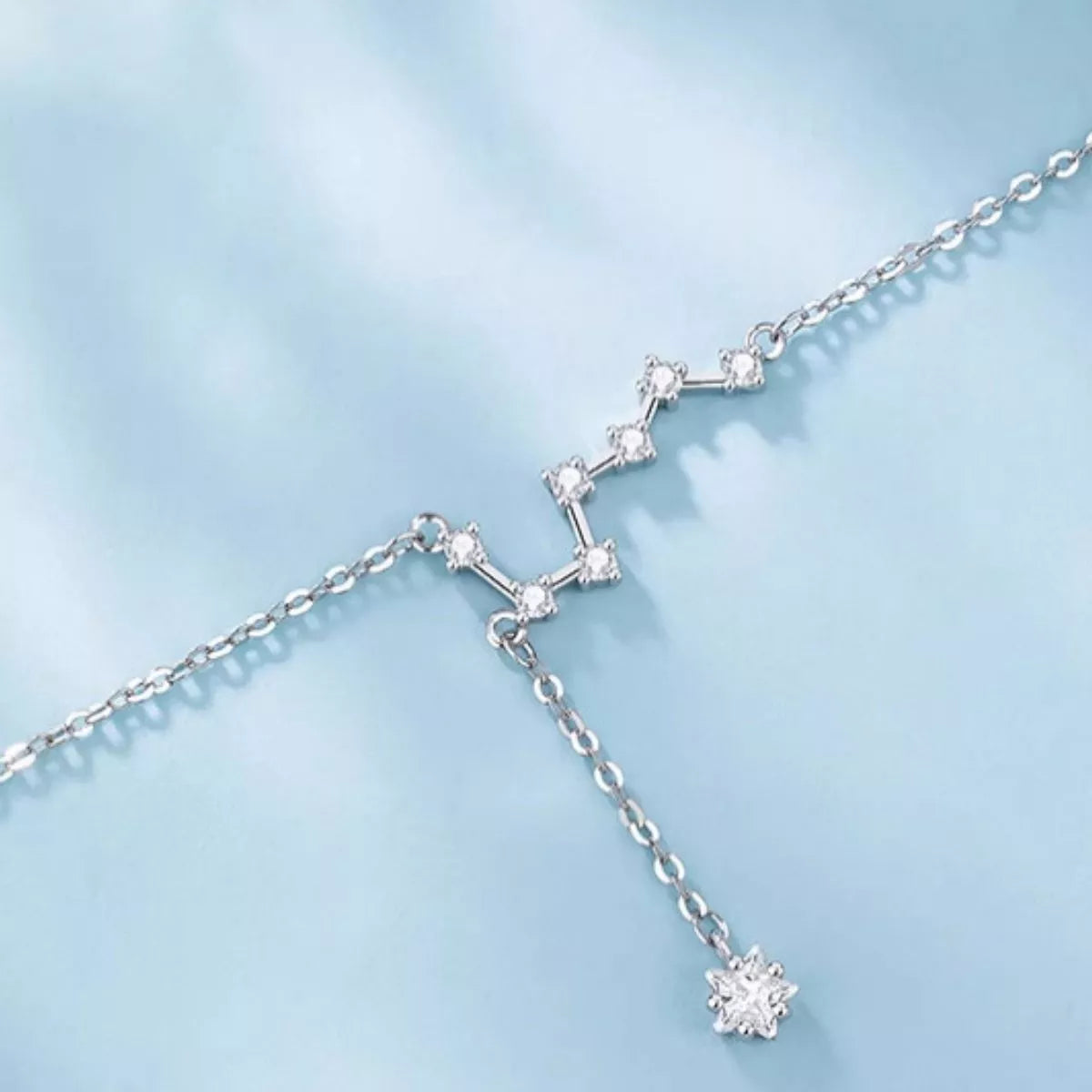 Zircon anklet styled with sandals