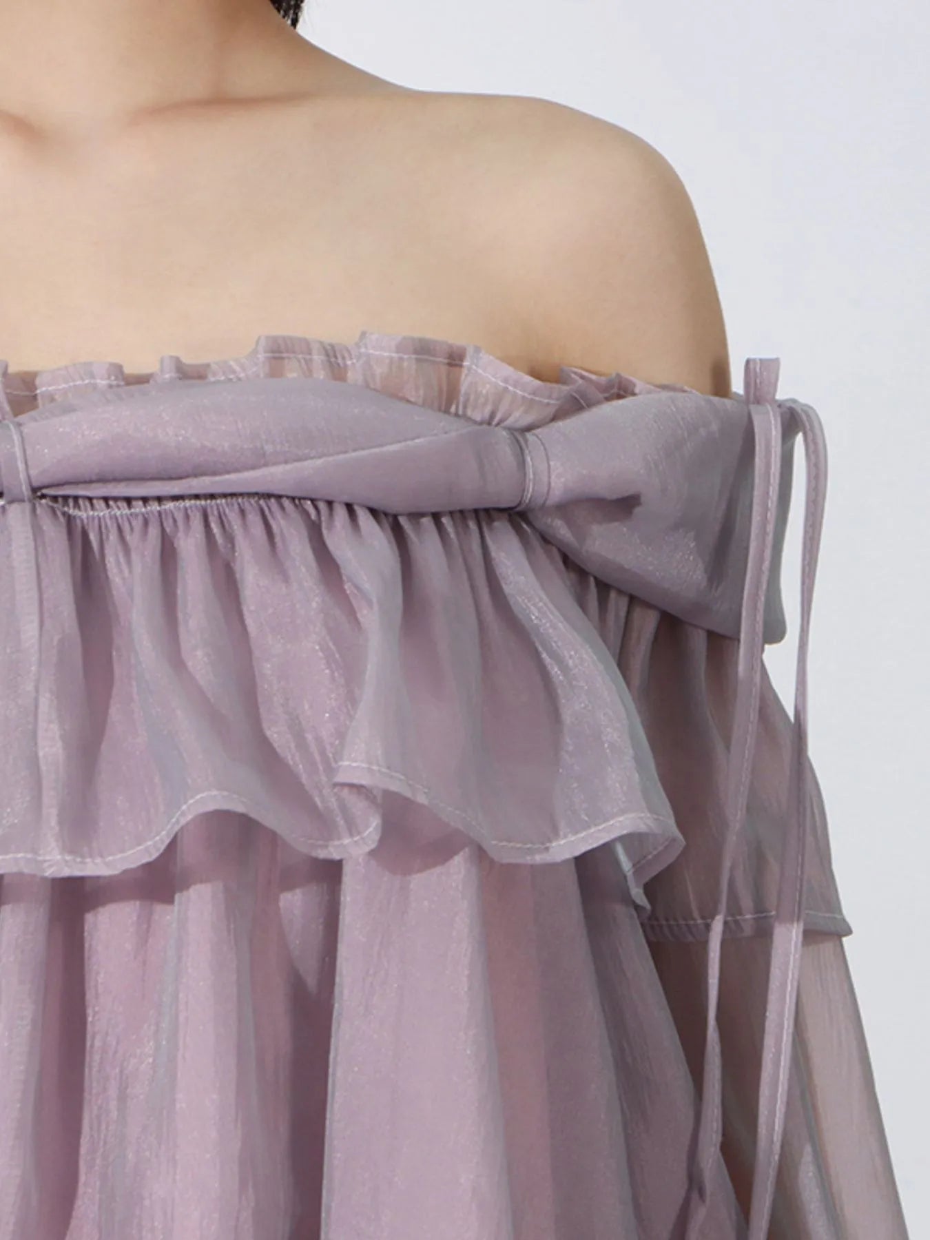 Ruffled Off-Shoulder Flounce Sleeve Blouse - Fashorio