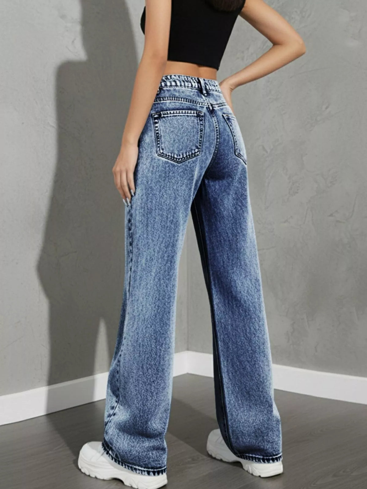 Classic High Waist Wide Leg Jeans, view 18