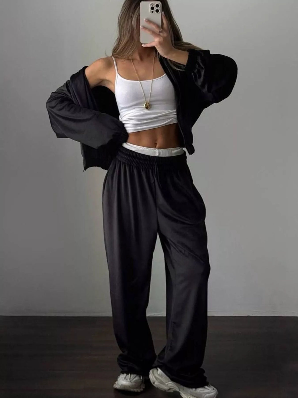 Zip Up Long Sleeve Jacket and Pants Set, view 5