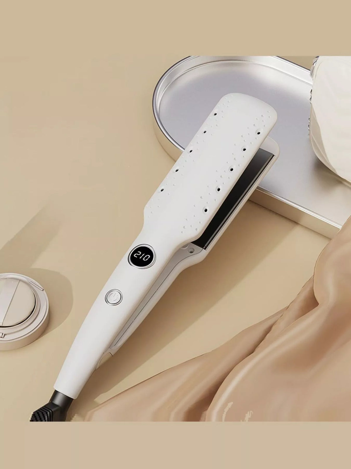 Hair straightener power switch detail