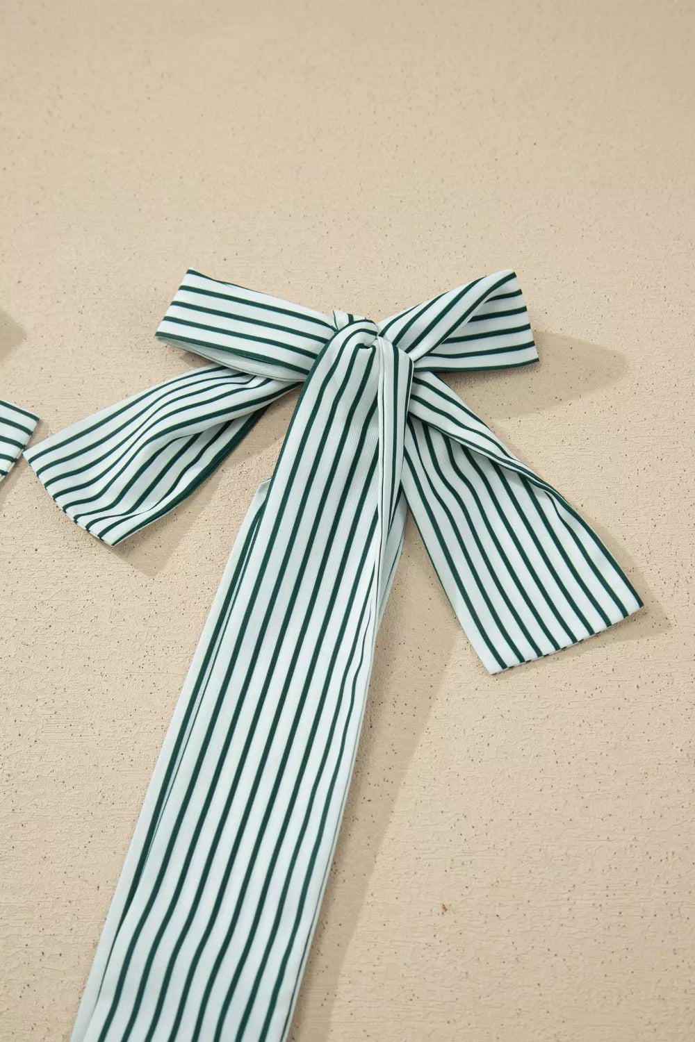 Matcha green floral print tie strap tank fabric detail