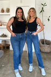 Judy Blue High Waist Front Seam Straight Jeans – Full Size Denim Medium - Fashorio