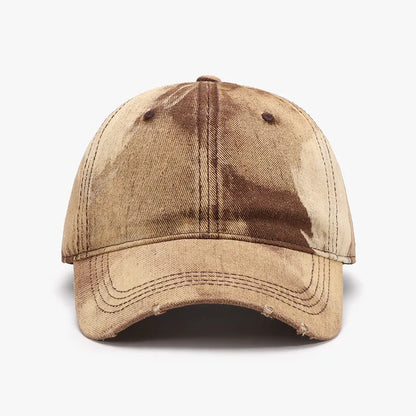 Adjustable Cotton Baseball Cap Tan One Size - Fashorio