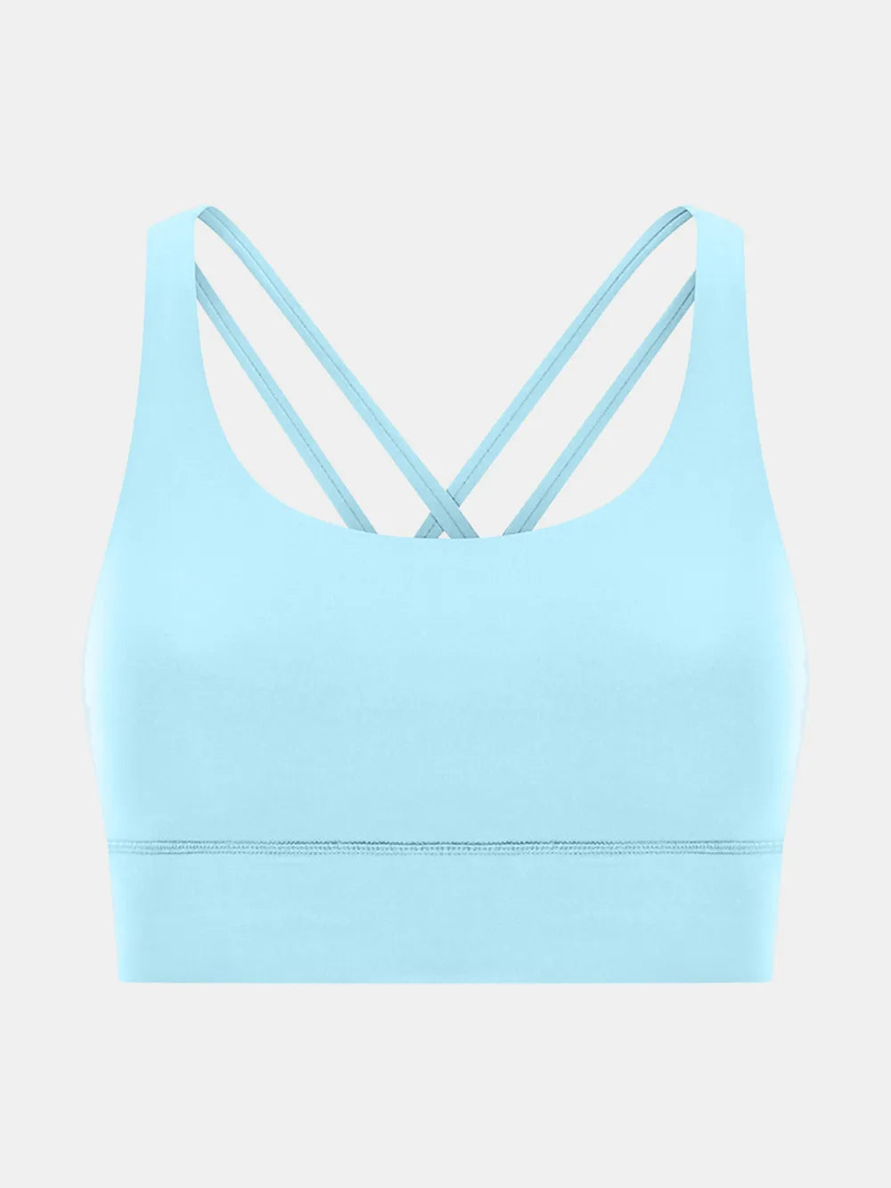Crisscross scoop neck active tank lifestyle view