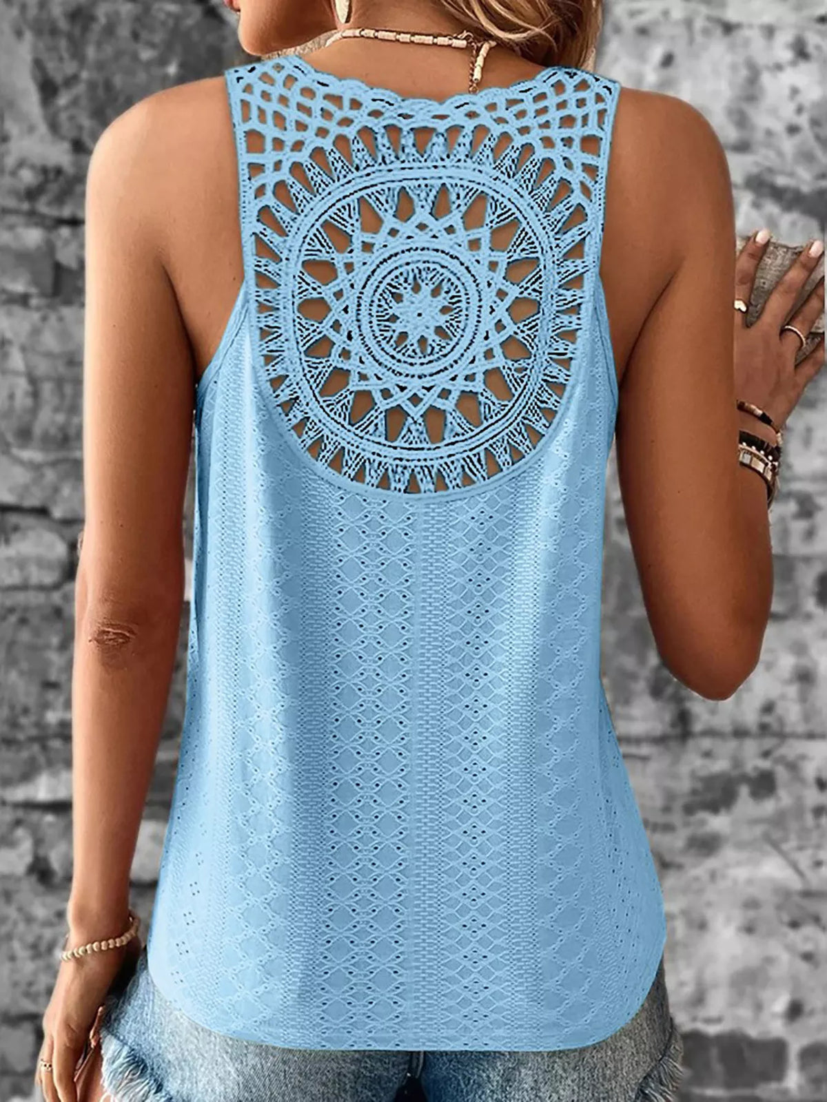 Shamara tank top shown in a soft pastel colourway