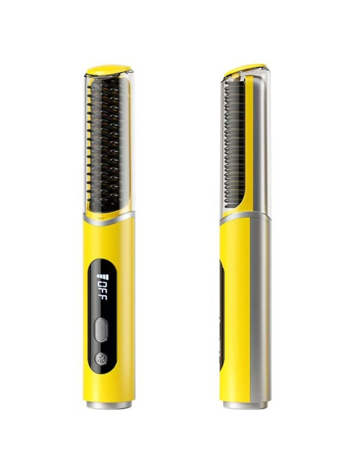 Comb straightening hair demonstration