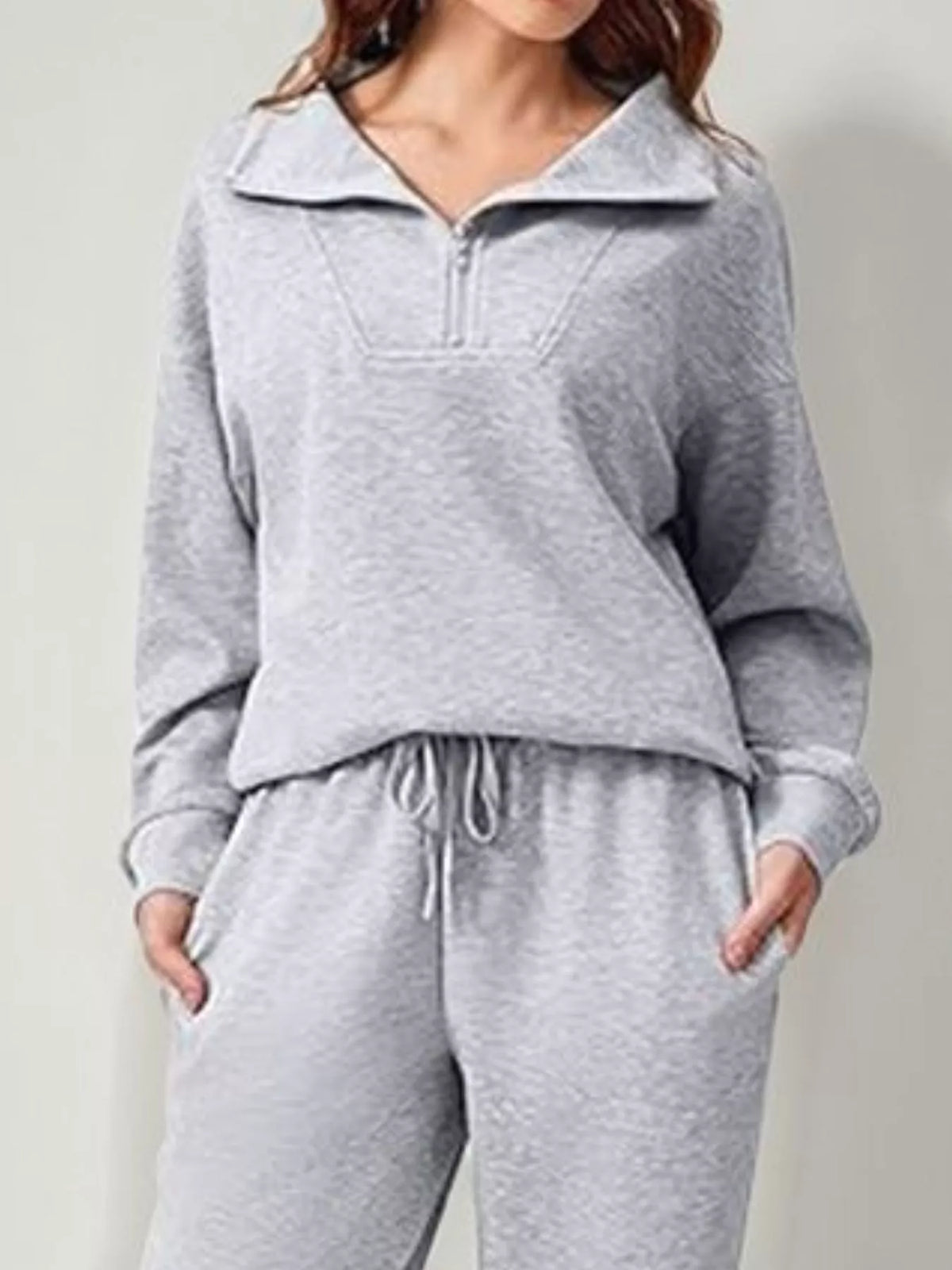 Quarter Zip Top and Pants Set, view 21