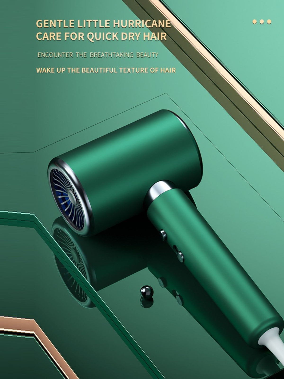 Hair dryer handle and controls
