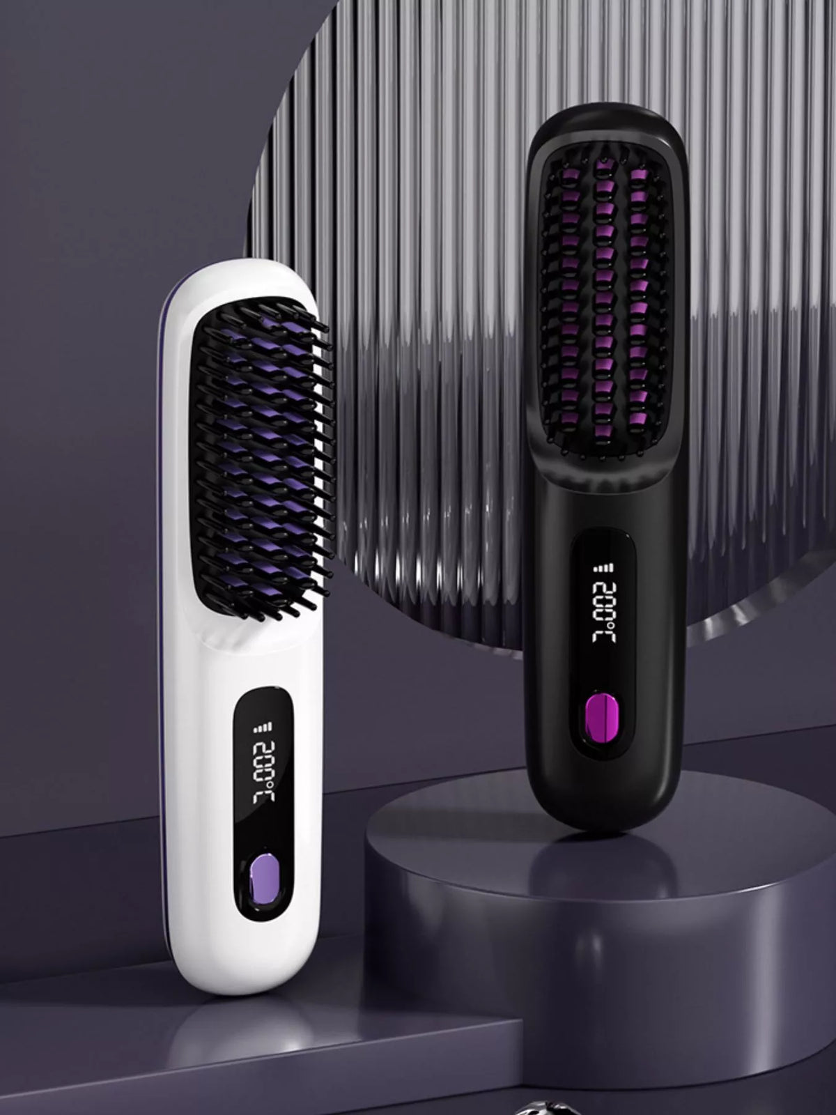 Comb gliding through smooth hair