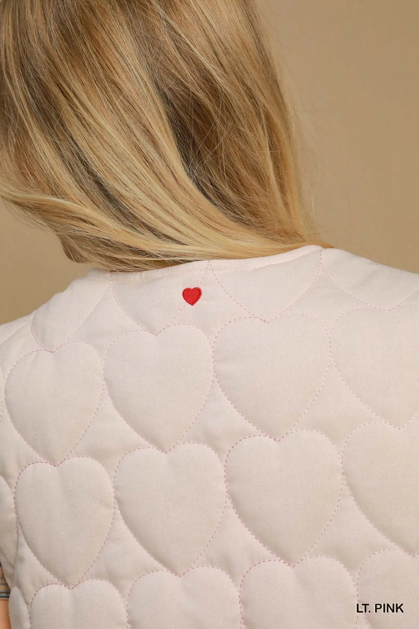 Umgee Heart Quilted Tie-Front Vest - Fashorio