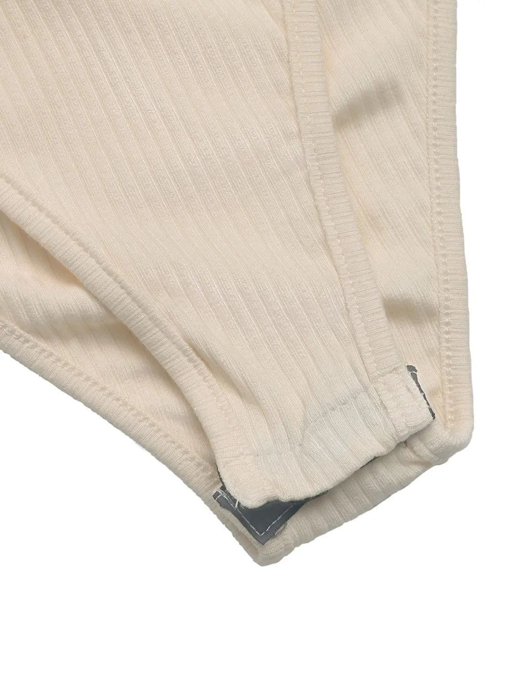 Perfee Decorative Button Round Neck Long Sleeve Bodysuit - Fashorio