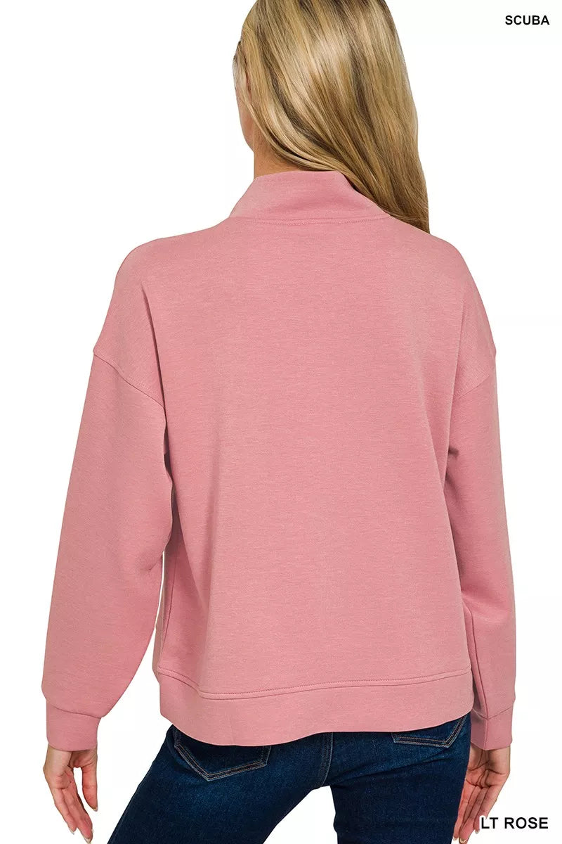 Scuba half zip pullover and jogger set full look
