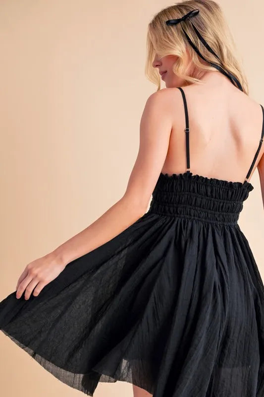 Aemi+Co Lace Detail Mini Cami Dress view 7
