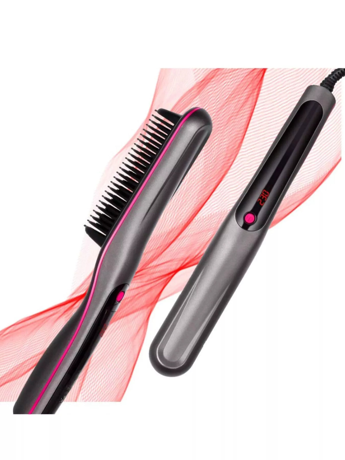Straightening comb teeth close up