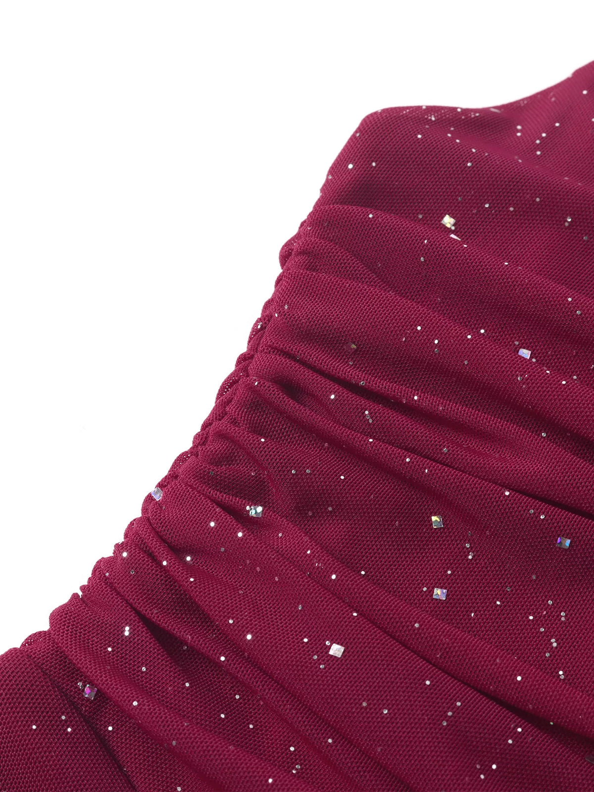 glitter tube mermaid maxi dress shoulder detail