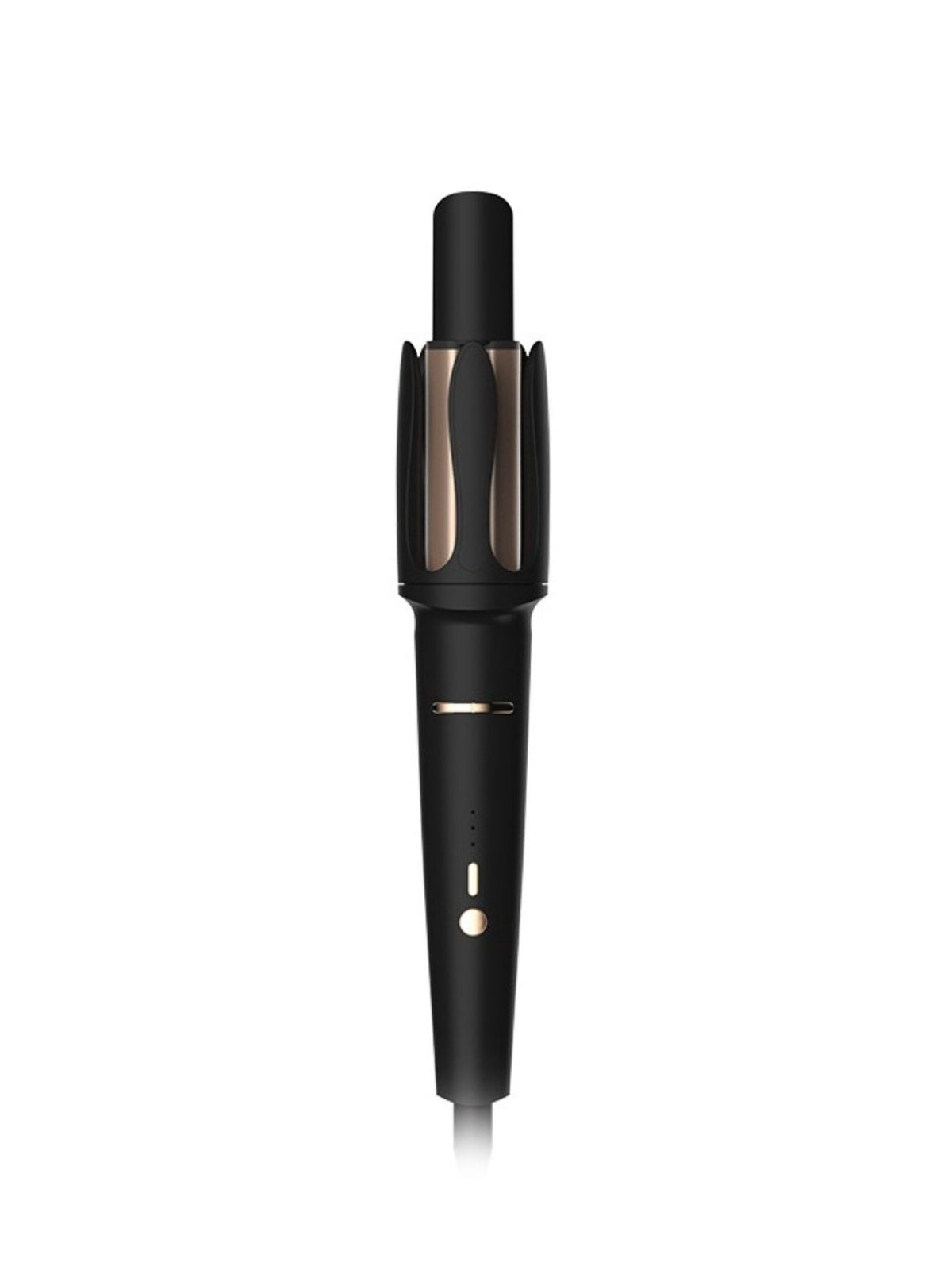 Automatic rotating curling iron on white