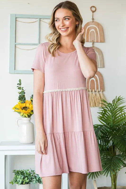 Tiered plus size mini dress full length styling