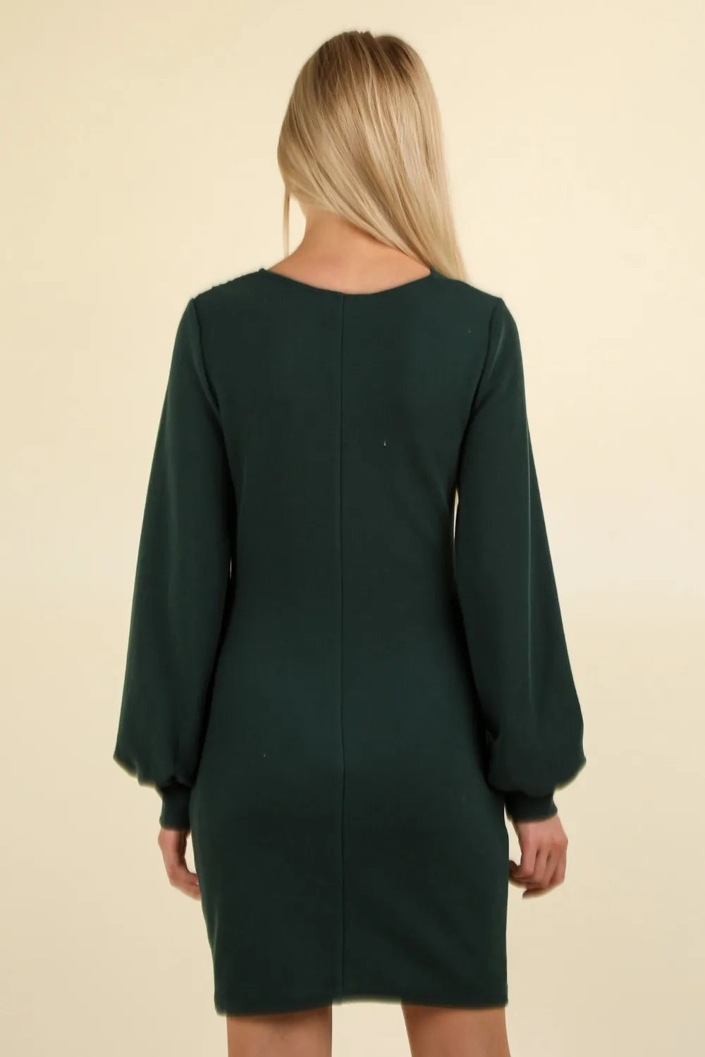 Ruched Detail Bodycon Mini Dress back view