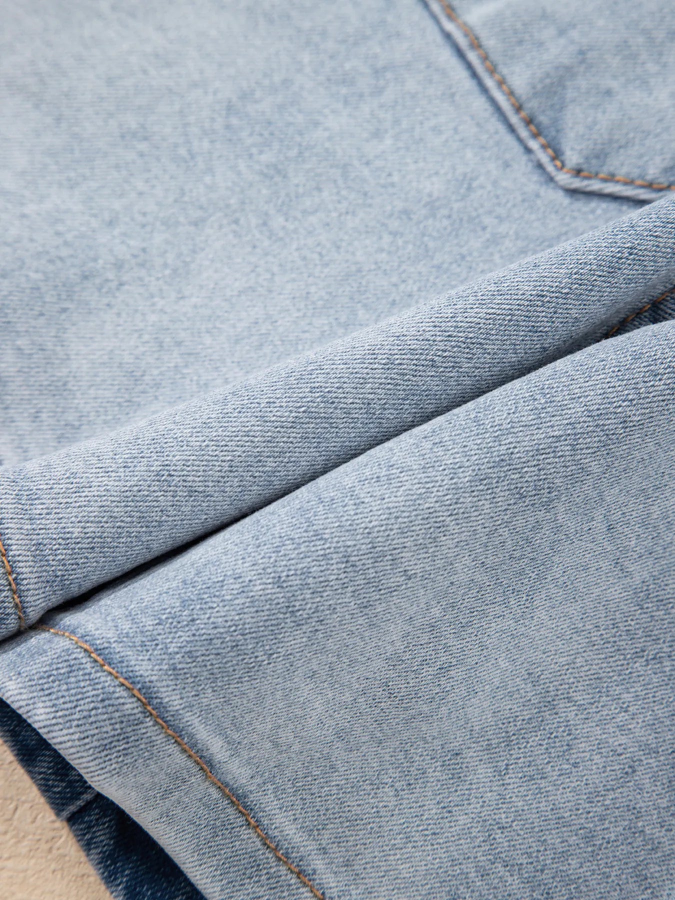 Wash High Rise Denim Shorts - Fashorio