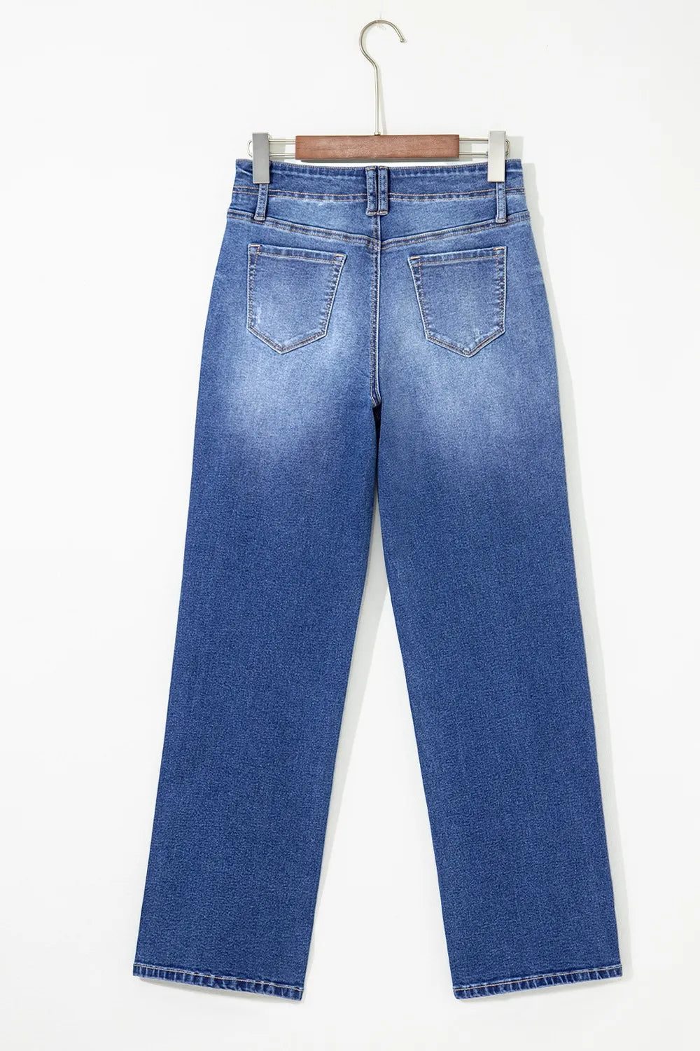 High Waisted Vintage Wash Wide Leg Jeans, view 17