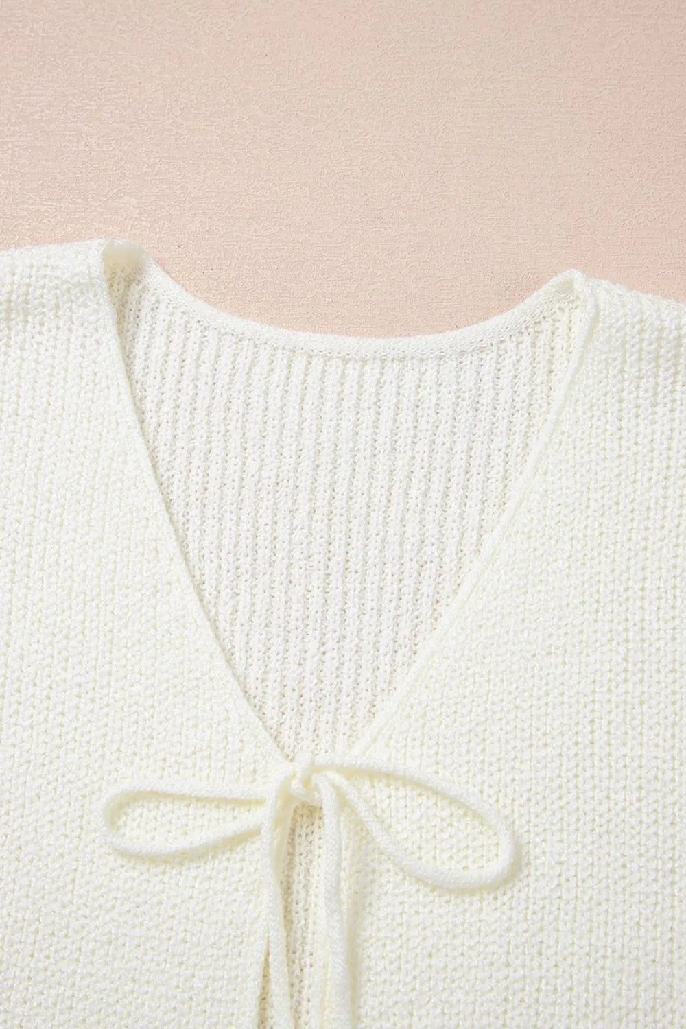 Double Tie V Neck Sweater Vest - Fashorio